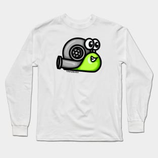 Turbo Snail (Version 1) - Lime Green Long Sleeve T-Shirt